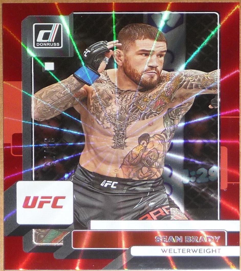 Sean Brady 2023 Panini Donruss UFC Base #49 Red Laser