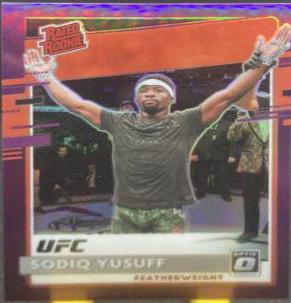 Sodiq Yusuff 2021 Panini Chronicles UFC Base Optic Rated Rookies #215 Purple