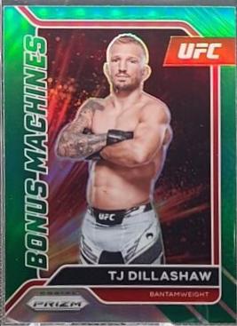TJ Dillashaw 2022 Panini Prizm UFC Bonus Machines #24 Green