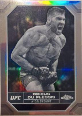 Dricus Du Plessis 2024 Topps Chrome UFC Base #62 Negative Refractor