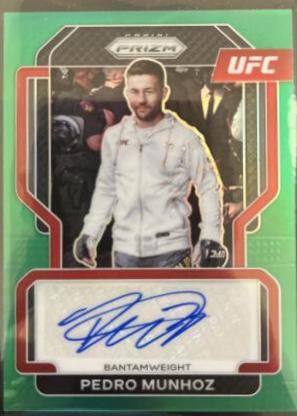 Pedro Munhoz 2022 Panini Prizm UFC Signatures #SG-PMZ Green