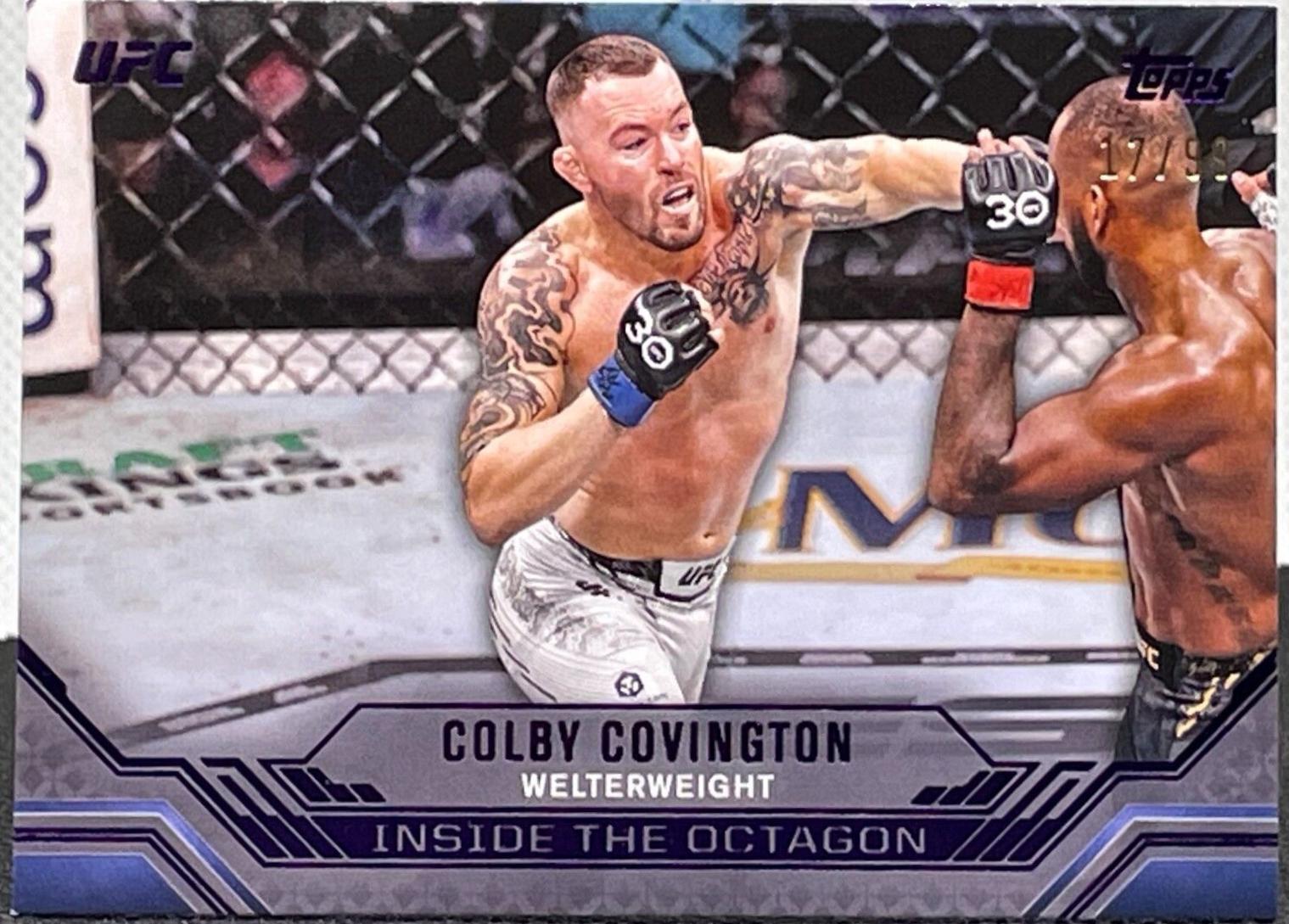 Colby Covington 2024 Topps Knockout UFC Inside the Octagon #ITO-10 Purple