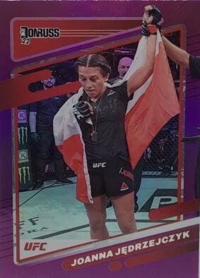 Joanna Jędrzejczyk 2022 Panini Donruss UFC Base #91 Purple Laser