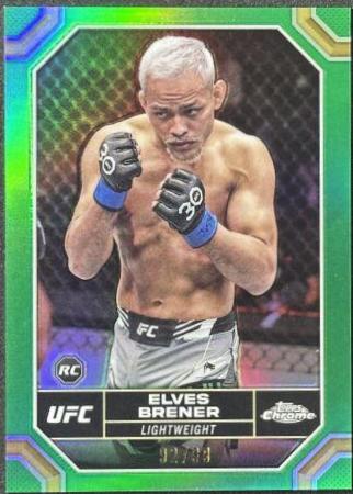 Elves Brener 2024 Topps Chrome UFC Base #29 Green Refractor