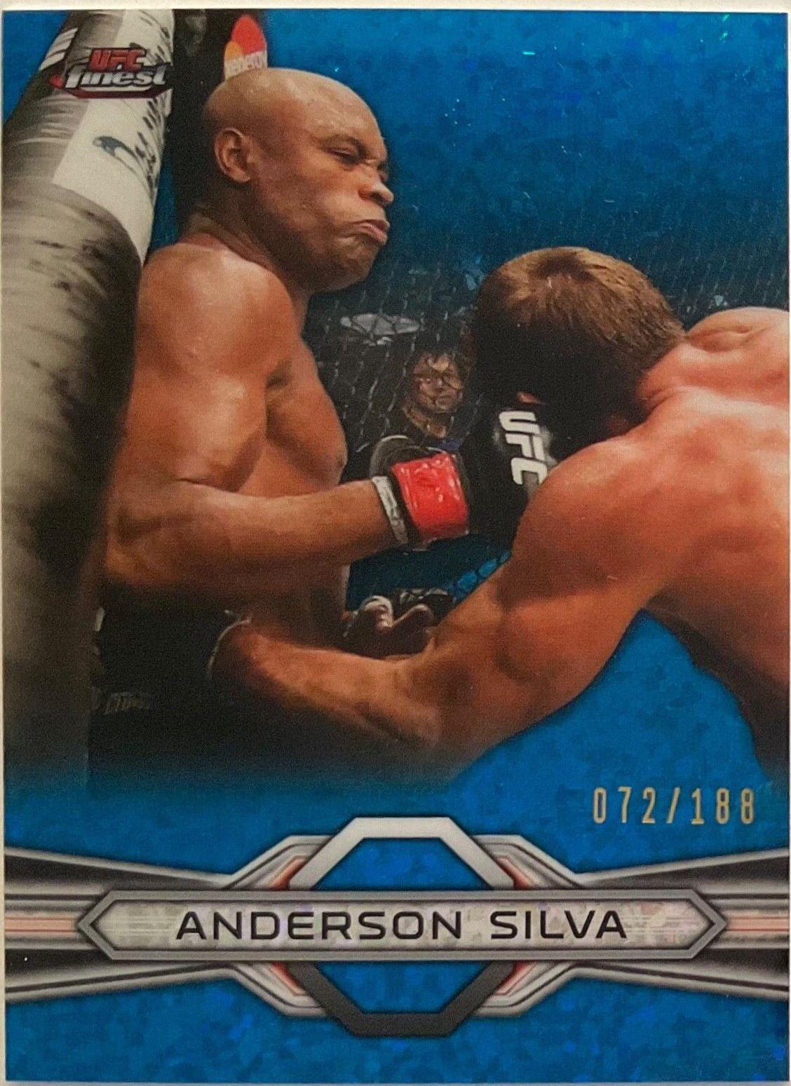 Anderson Silva 2013 Topps Finest UFC Base #46 Blue