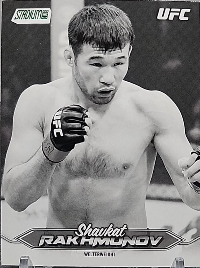 Shavkat Rakhmonov 2025 Topps Stadium Club UFC Base #117 Black & White