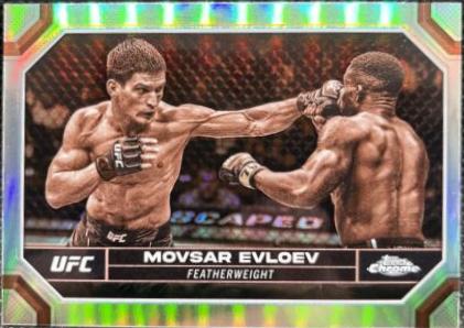 Movsar Evloev 2024 Topps Chrome UFC Base #143 Sepia Refractor