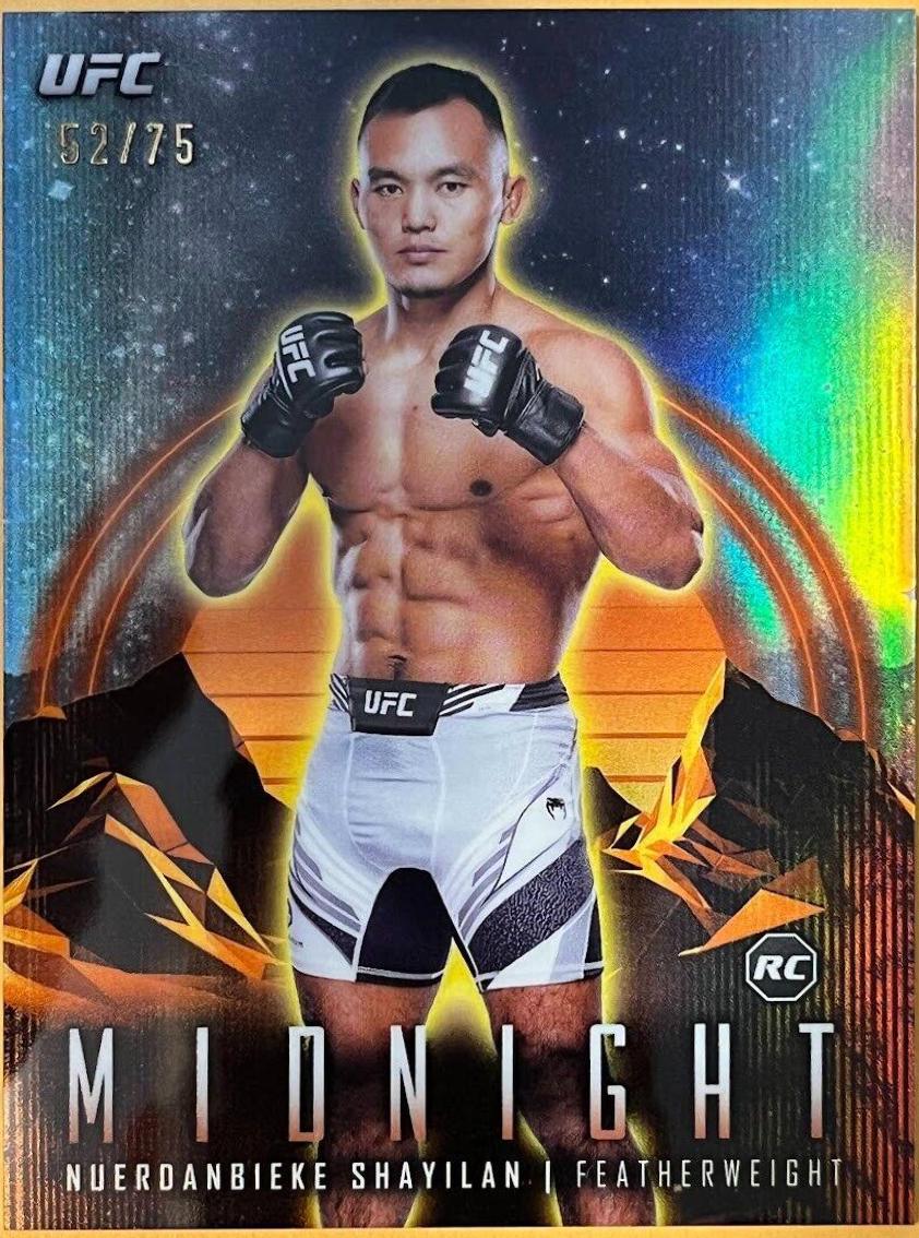 Shayilan Nuerdanbieke 2024 Topps Midnight UFC Base #2 Dusk