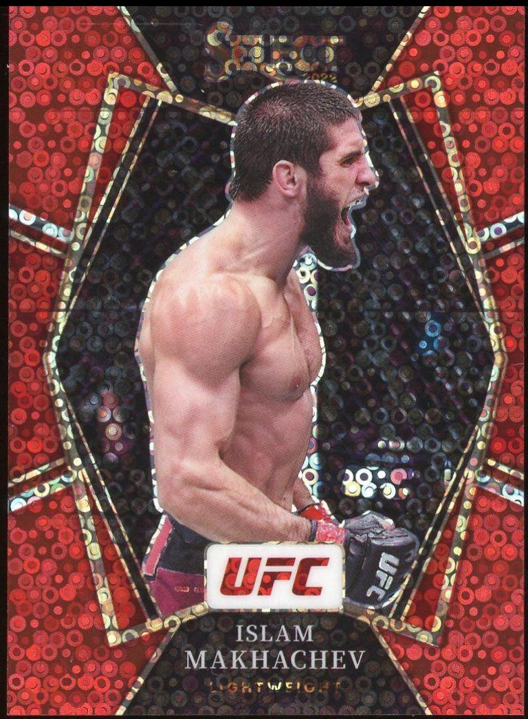 Islam Makhachev 2022 Panini Select UFC Premier Level #125 Red Disco