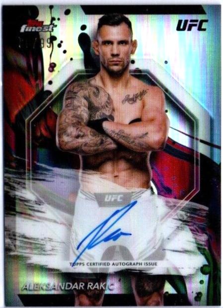 Aleksandar Rakic 2024 Topps Finest UFC Finest Autographs #FA-ARR Refractor