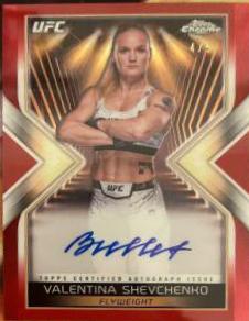 Valentina Shevchenko 2024 Topps Chrome UFC Main Event Autographs #MEA-VSH Red Refractor