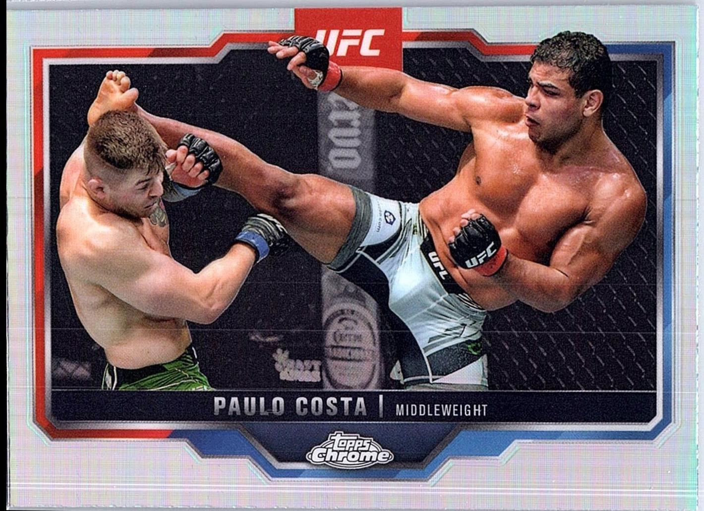 Paulo Costa 2025 Topps Chrome UFC Base #153 Refractor