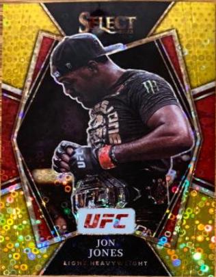 Jon Jones 2022 Panini Select UFC Premier Level #151 Gold Disco
