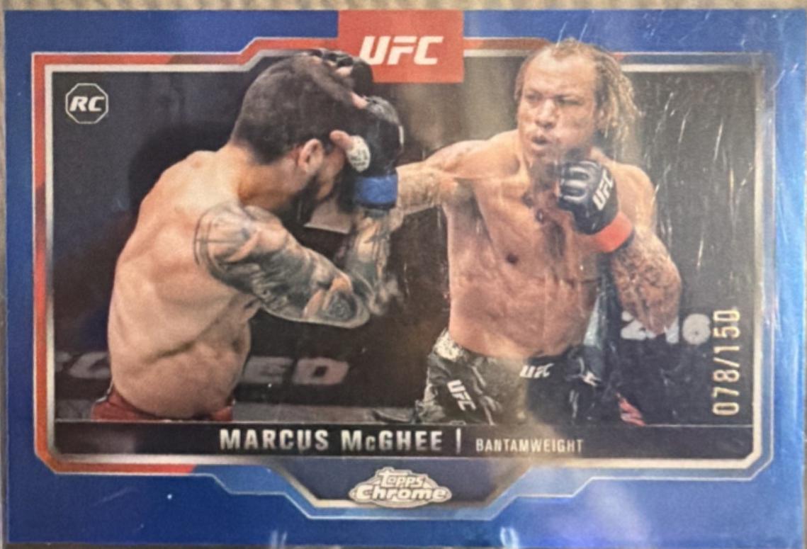 Marcus McGhee 2025 Topps Chrome UFC Base #121 Blue Refractor