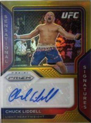 Chuck Liddell 2021 Panini Prizm UFC Sensational Signatures #15 Gold