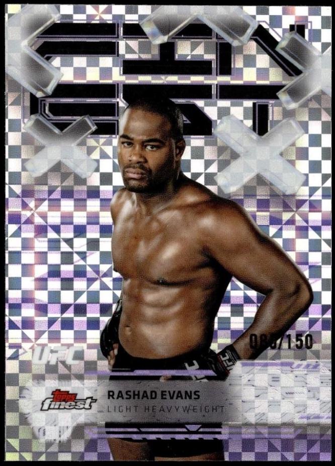 Rashad Evans 2025 Topps Finest UFC Base Common #86 Purple Checkerboard Refractor