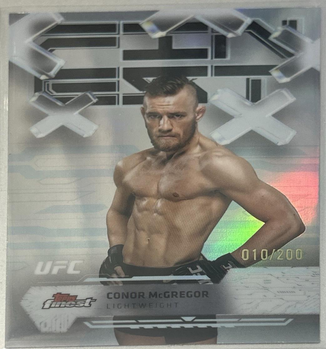 Conor McGregor 2025 Topps Finest UFC Base Common #89 Blue Refractor