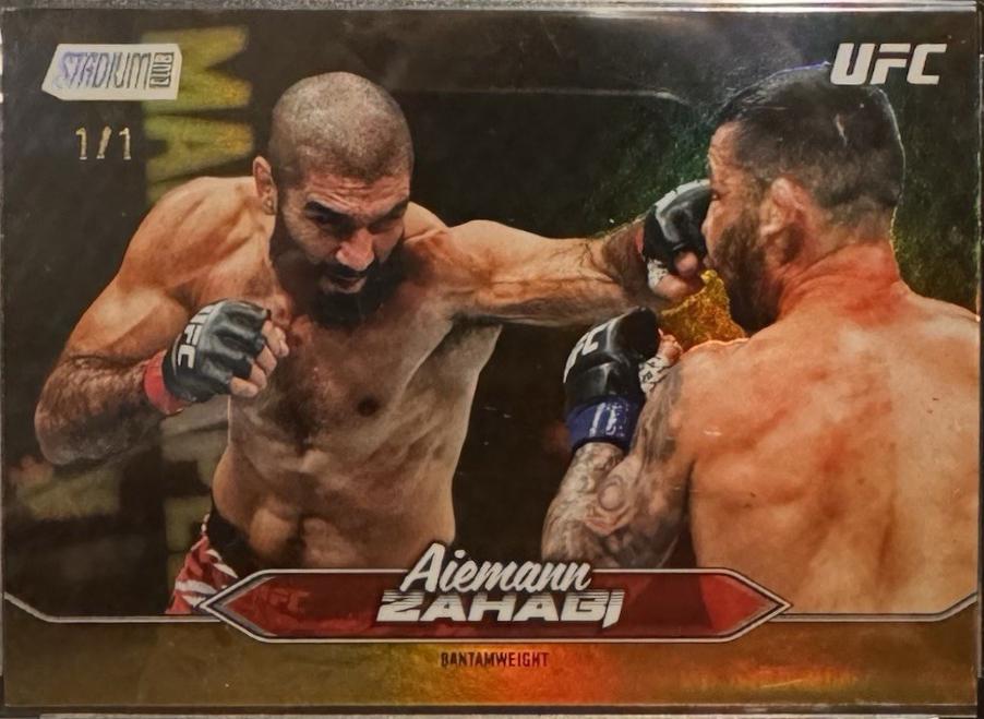 Aiemann Zahabi 2025 Topps Stadium Club UFC Base #115 Gold Rainbow