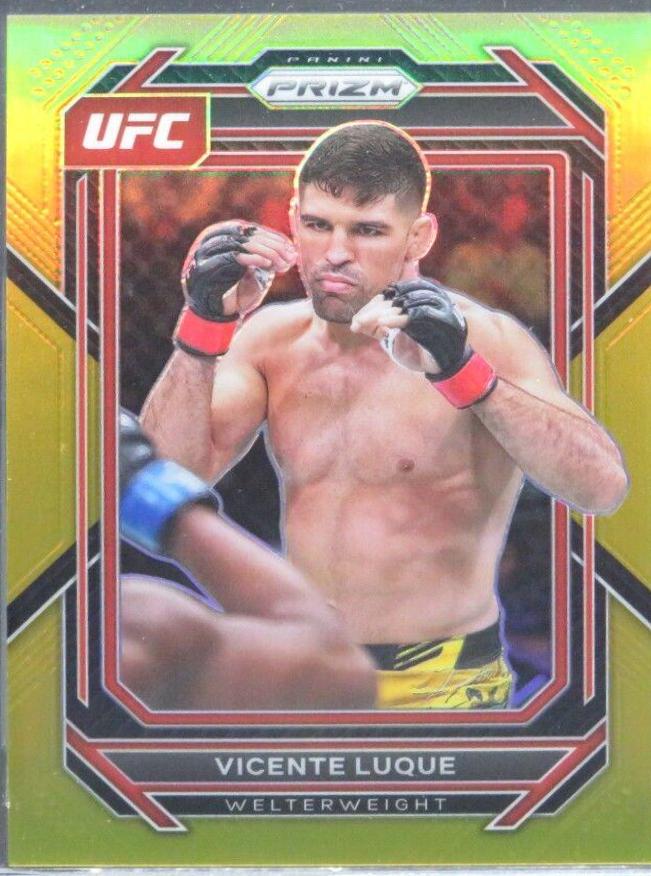 Vicente Luque 2023 Panini Prizm UFC Base #168 Gold