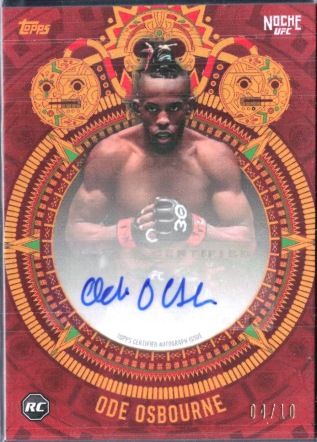 Ode Osbourne 2024 Topps Noche UFC Base Autographs #15A Red