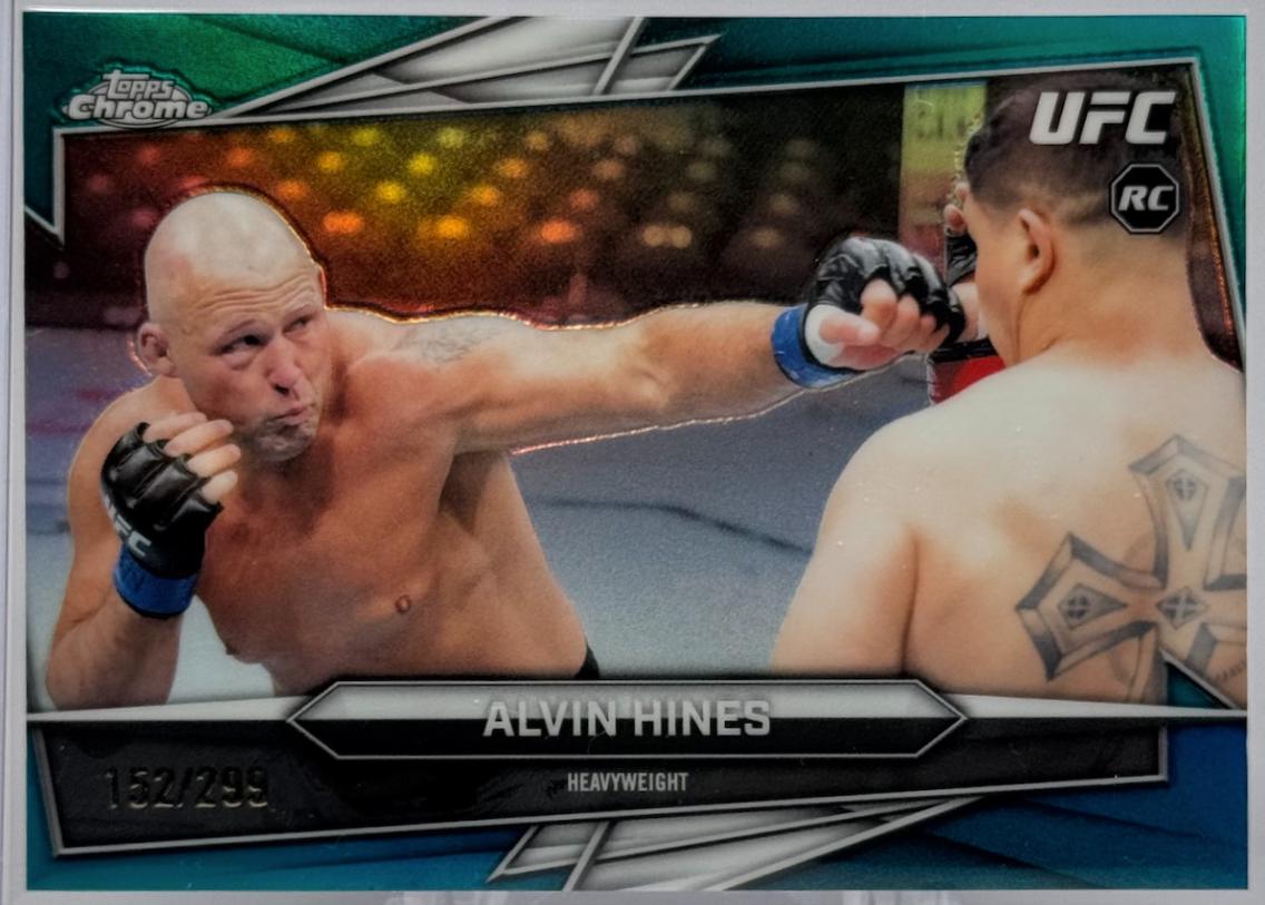Alvin Hines 2026 Topps Chrome UFC Base #16 Teal Refractor