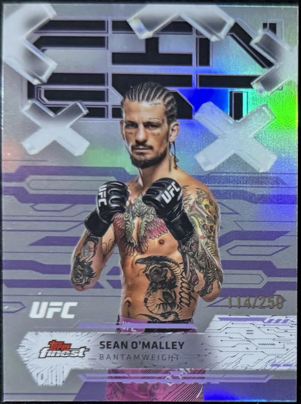 Sean O'Malley 2025 Topps Finest UFC Base Common #15 Purple Refractor