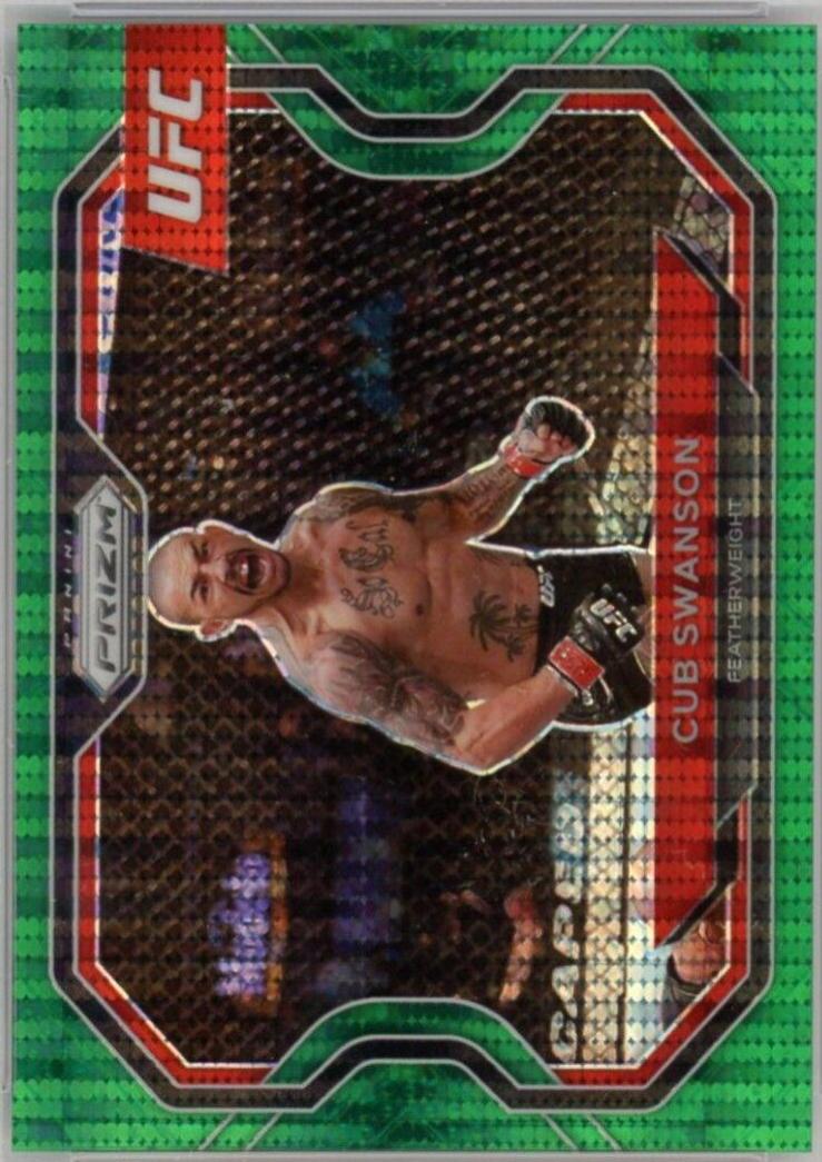 Cub Swanson 2021 Panini Prizm UFC Base #136 Green Pulsar