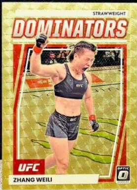 Zhang Weili 2023 Panini Donruss Optic UFC Dominators #15 Gold Vinyl