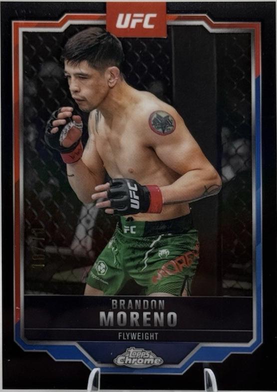 Brandon Moreno 2025 Topps Chrome UFC Base #46 Black Refractor