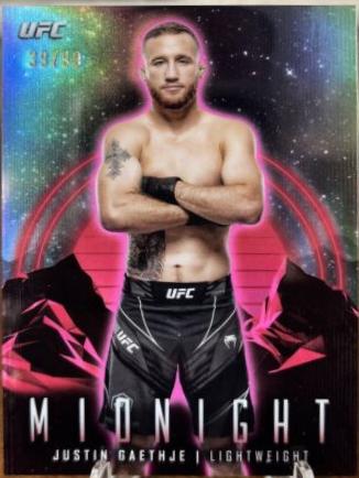 Justin Gaethje 2024 Topps Midnight UFC Base #42 Twilight