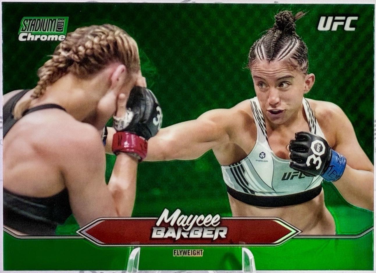 Maycee Barber 2025 Topps Stadium Club UFC Base Chrome #C-77 Green Refractor
