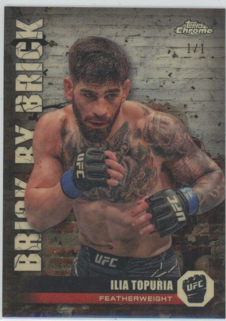 Ilia Topuria 2024 Topps Chrome UFC Brick by Brick #BYB-2 Superfractor