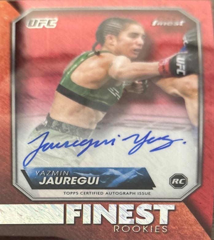 Yazmin Jauregui 2024 Topps Finest UFC Rookie Finest Autographs #RFA-YJ Red Shimmer Refractor