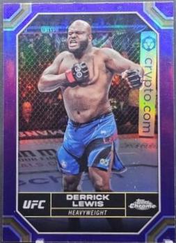 Derrick Lewis 2024 Topps Chrome UFC Base #59 Purple Refractor