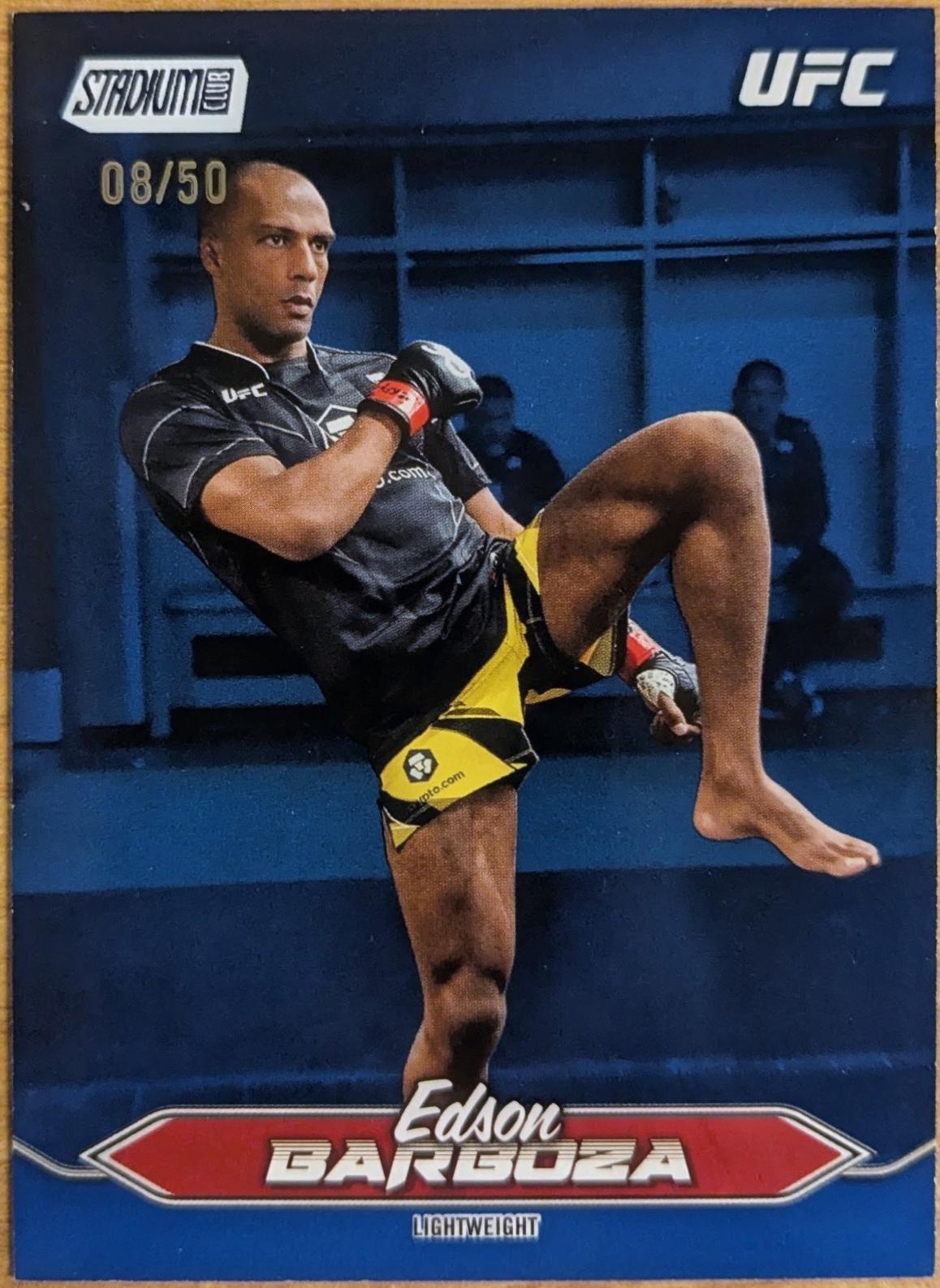 Edson Barboza 2025 Topps Stadium Club UFC Base #109 Blue