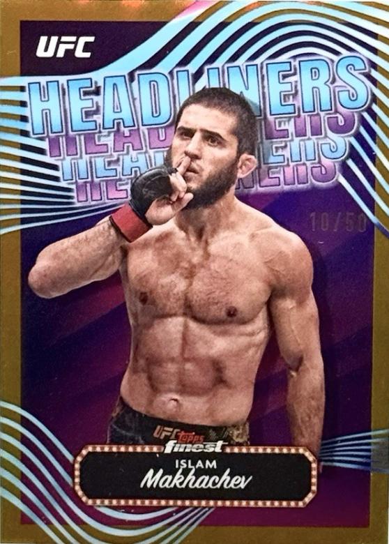 Islam Makhachev 2024 Topps Finest UFC Headliners #HDL-8 Gold Refractor