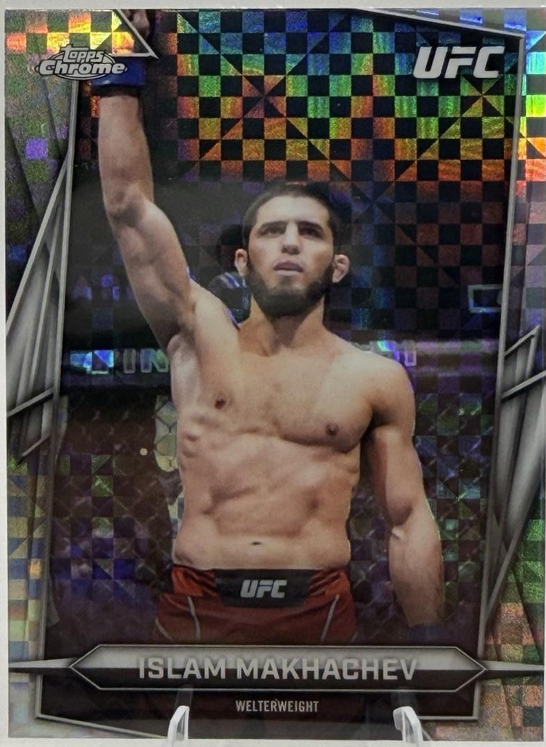 Islam Makhachev 2026 Topps Chrome UFC Base #47 X-fractor