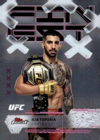 Ilia Topuria 2025 Topps Finest UFC Base Common #43 Black Refractor