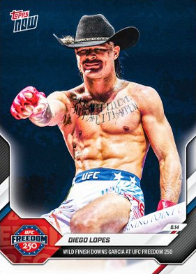 Diego Lopes Topps Now UFC Base #23 Black Foil