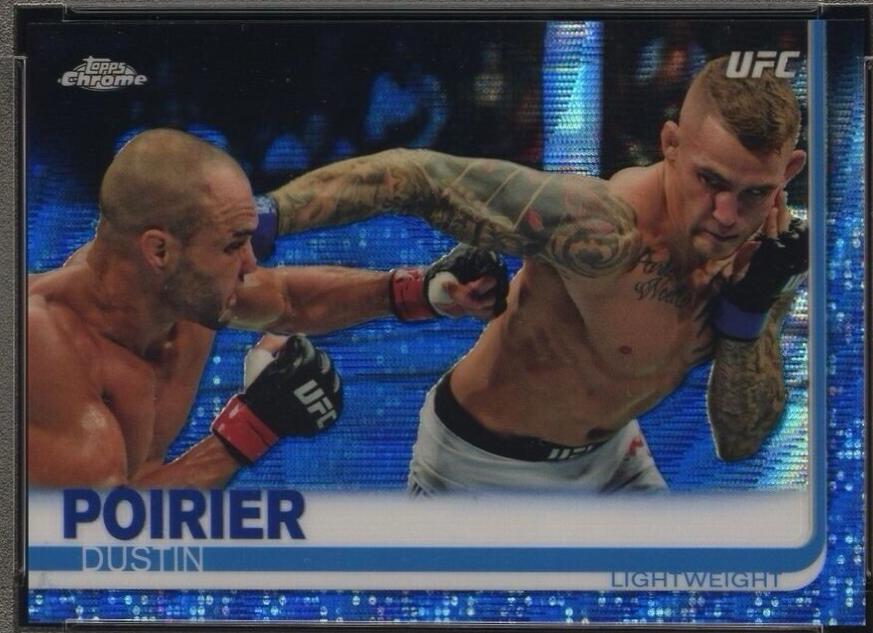 Dustin Poirier 2019 Topps Chrome UFC Base #58 Blue Wave