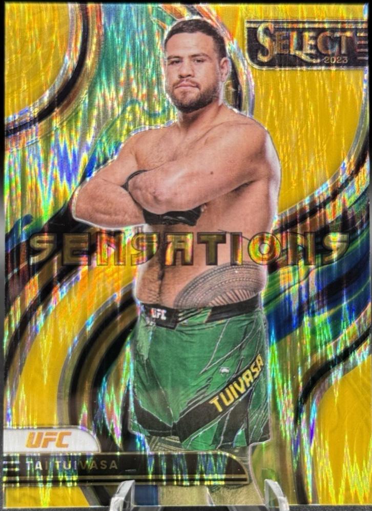Tai Tuivasa 2023 Panini Select UFC Sensations #22 Gold Flash