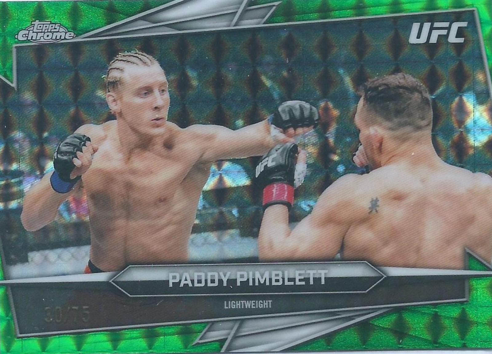 Paddy Pimblett 2026 Topps Chrome UFC Base #23 Green Geometric Refractor