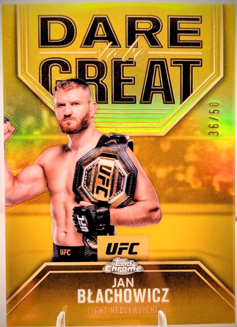Jan Błachowicz 2025 Topps Chrome UFC Dare to Be Great #DBG-7 Gold Refractor