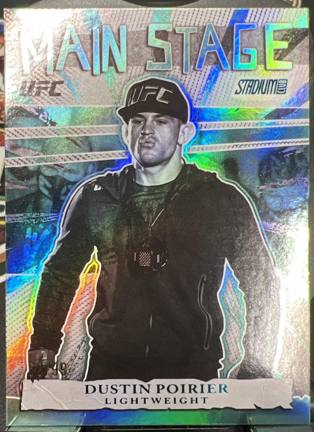 Dustin Poirier 2026 Topps Stadium Club UFC Main Stage #MS-25 Gold Rainbow Foilboard