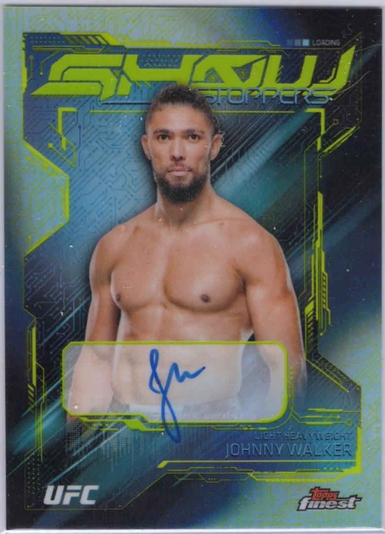 Johnny Walker 2025 Topps Finest UFC Showstopper Autographs #SSA-JW Gold Refractor