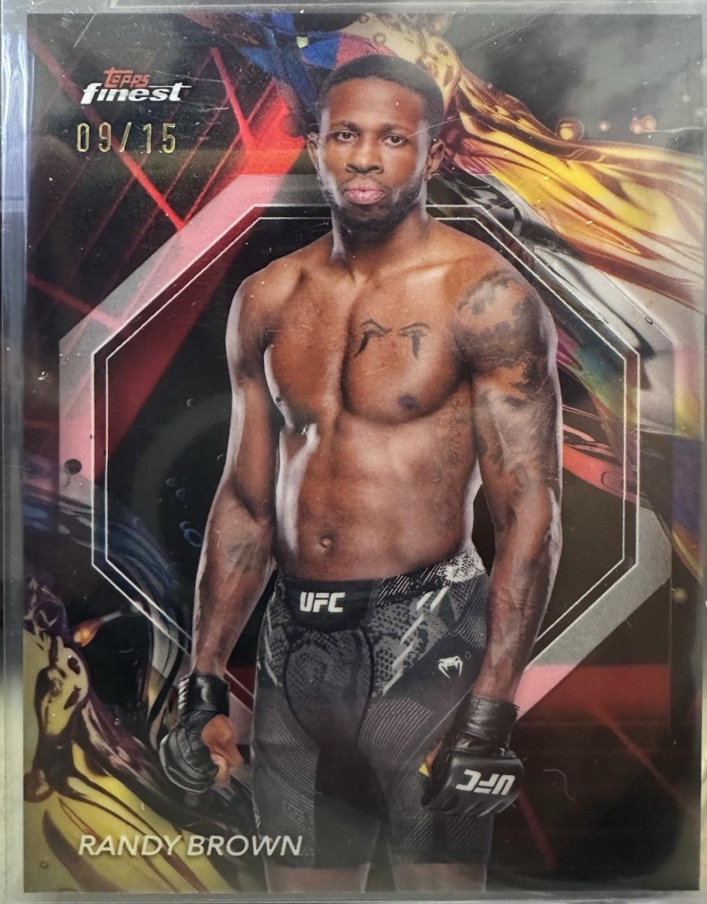 Randy Brown 2024 Topps Finest UFC Base Uncommon #192 Red Black Vapor Refractor
