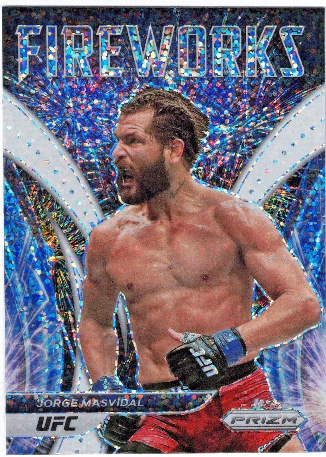 Jorge Masvidal 2022 Panini Prizm UFC Fireworks #1 White Sparkle