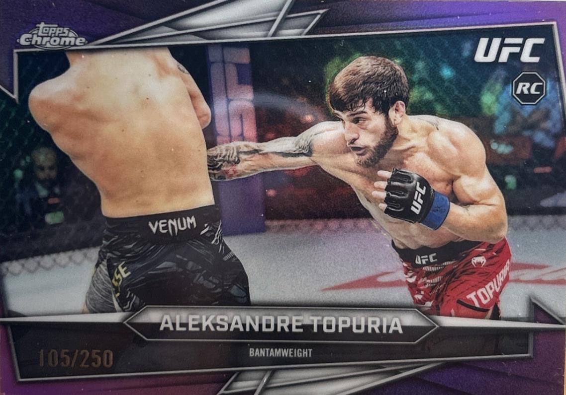 Aleksandre Topuria 2026 Topps Chrome UFC Base #187 Magenta Refractor