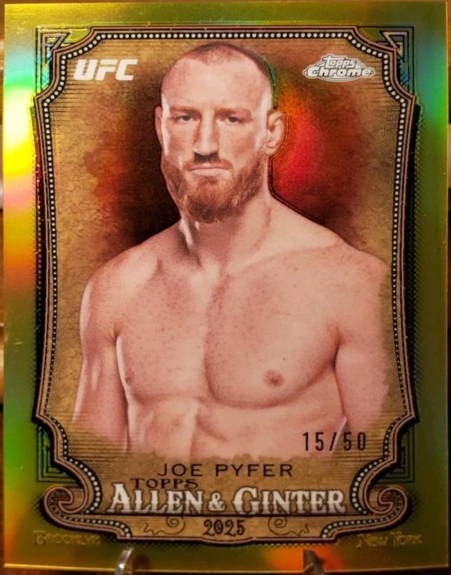 Joe Pyfer 2025 Topps Chrome UFC Allen & Ginter #AAG-15 Gold Refractor