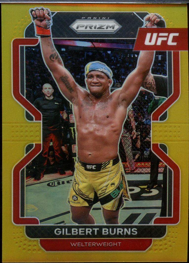 Gilbert Burns 2022 Panini Prizm UFC Base #183 Gold